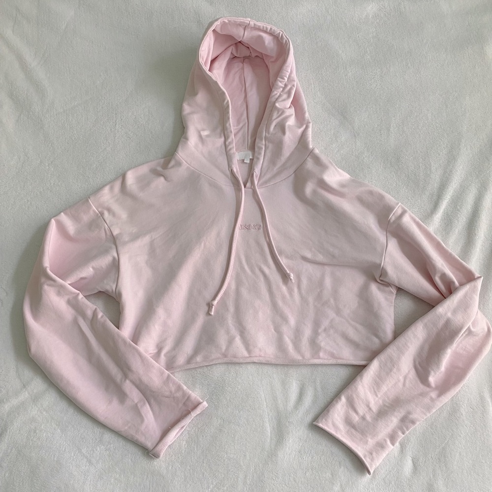 Meshki Cropped Hoodie Baby Pink